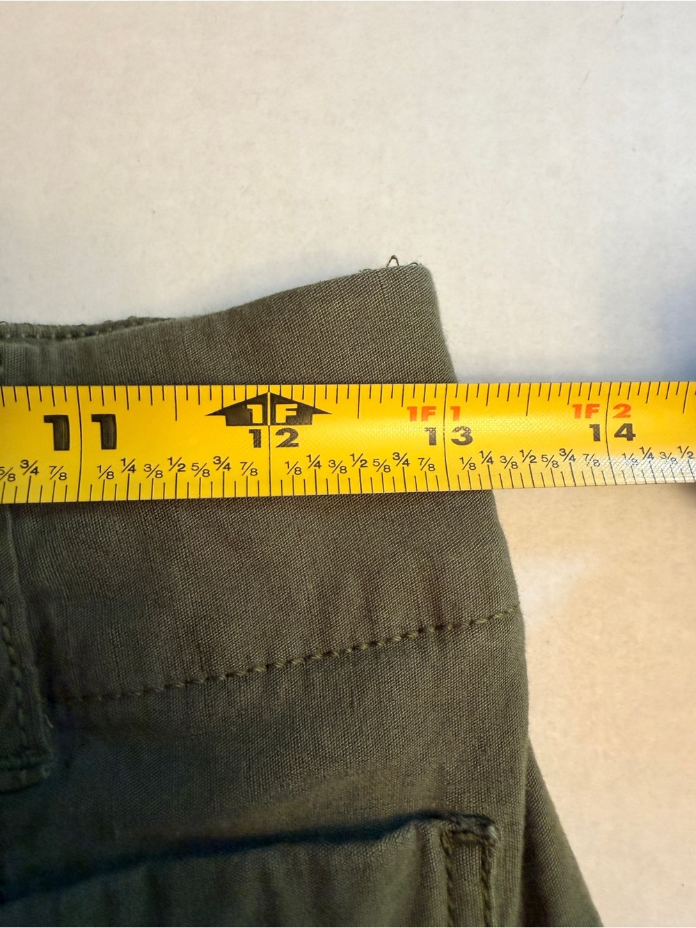 MAEVE Anthropologie Size 26 Colette Crop Wide-Leg Pants Linen Blend Olive Green - Picture 9 of 12